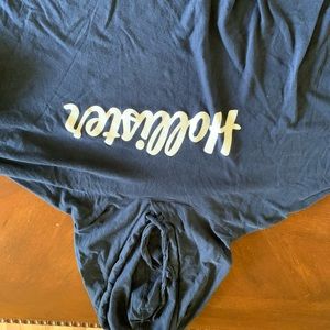 hollister dark blue hoodie shirt